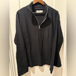 Topman Black Zip-Up Sweater
